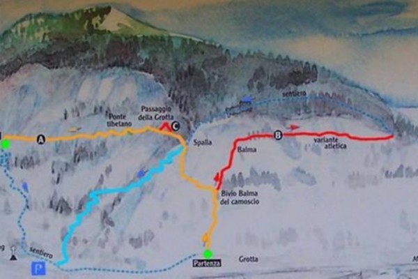 Ferrata del Rouas 1500 m.