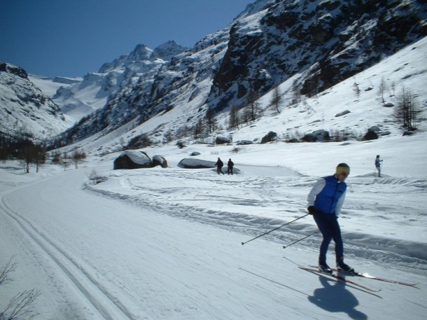 Sci di fondo su pista a Cogne Valnontey