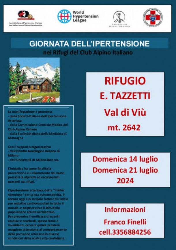 14-07-2024: Giornata dell'ipertensione arteriosa al Rifugio Tazzetti